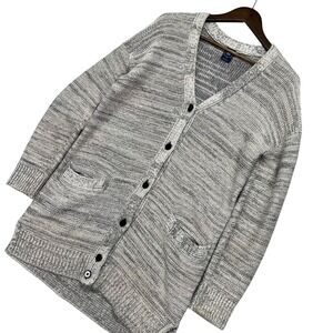 GAP Maternity Women's Marled Knit Cardigan Sweater Long Sleeve Pockets Size M